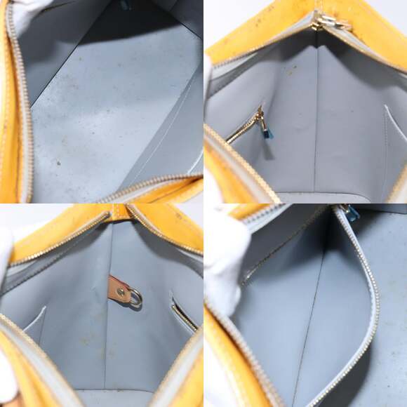 LOUIS VUITTON Monogram Vernis Houston Hand Bag Gris M91053 - Picture 12 of 13